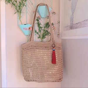 THE SAK | Woven Tassel Boho Shoulder Bag